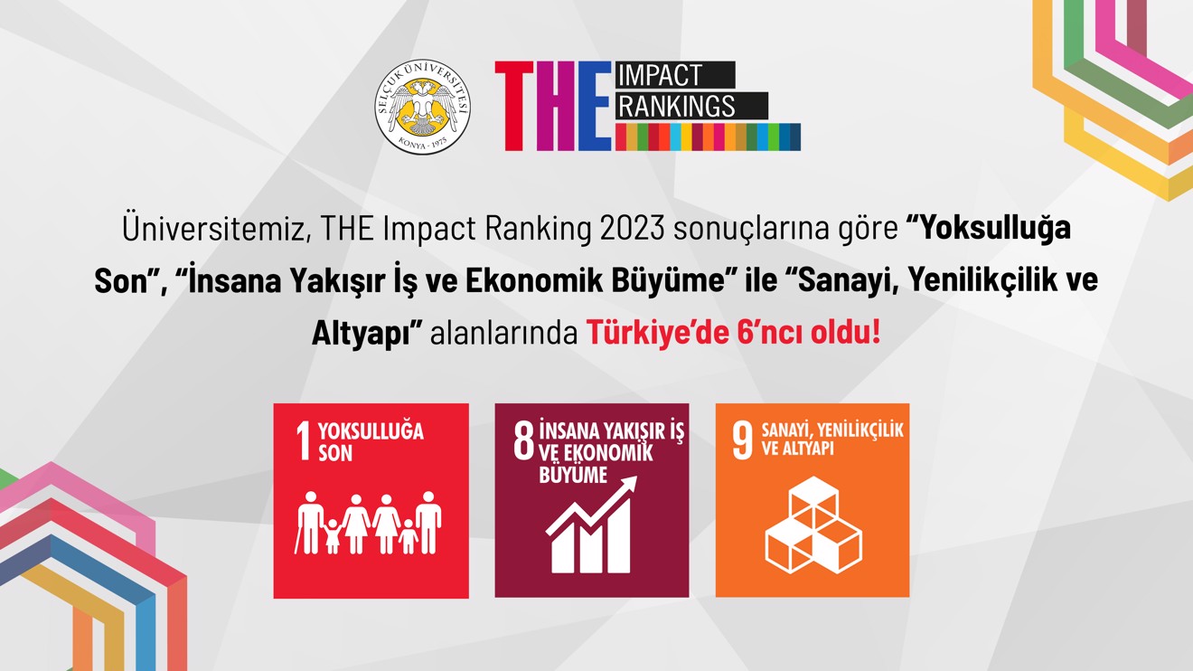 Selçuk Üniversitesi, yükselişini THE Impact Ranking 2023’te de sürdürdü